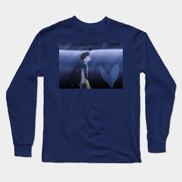 Thalassophobia Long Sleeve T-Shirt by mikazure